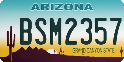 AZ license plate BSM2357