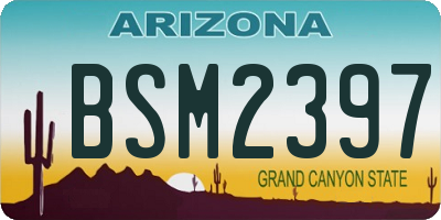 AZ license plate BSM2397
