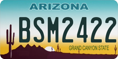 AZ license plate BSM2422