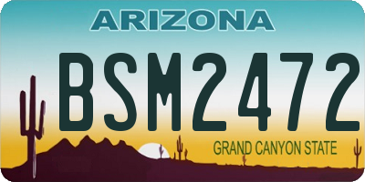 AZ license plate BSM2472