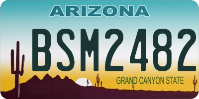 AZ license plate BSM2482