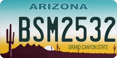 AZ license plate BSM2532