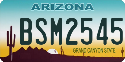 AZ license plate BSM2545
