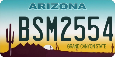 AZ license plate BSM2554