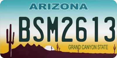 AZ license plate BSM2613