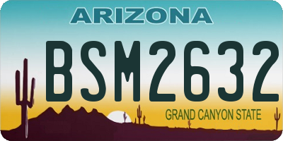 AZ license plate BSM2632