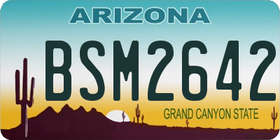 AZ license plate BSM2642