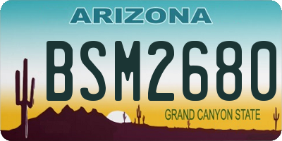 AZ license plate BSM2680