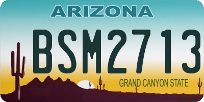 AZ license plate BSM2713