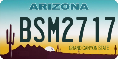 AZ license plate BSM2717