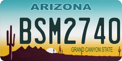 AZ license plate BSM2740