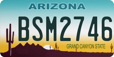 AZ license plate BSM2746