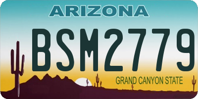 AZ license plate BSM2779