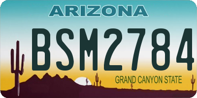 AZ license plate BSM2784