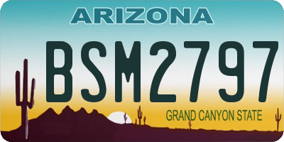 AZ license plate BSM2797