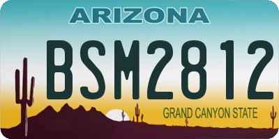 AZ license plate BSM2812