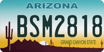 AZ license plate BSM2818