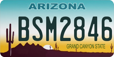 AZ license plate BSM2846