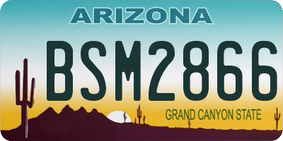 AZ license plate BSM2866