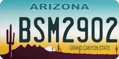 AZ license plate BSM2902