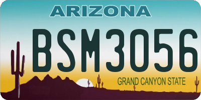 AZ license plate BSM3056