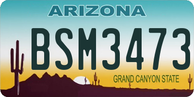 AZ license plate BSM3473