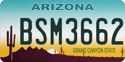 AZ license plate BSM3662