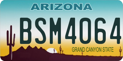 AZ license plate BSM4064