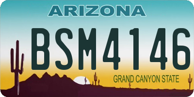 AZ license plate BSM4146