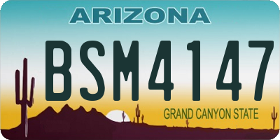 AZ license plate BSM4147