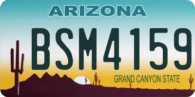 AZ license plate BSM4159