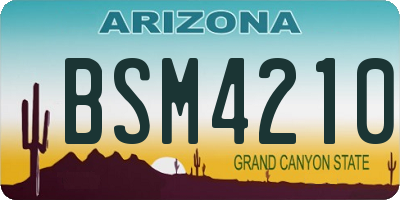 AZ license plate BSM4210