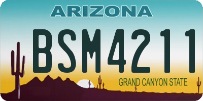 AZ license plate BSM4211