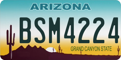 AZ license plate BSM4224