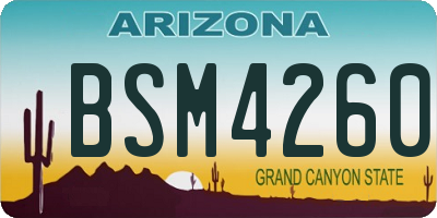 AZ license plate BSM4260