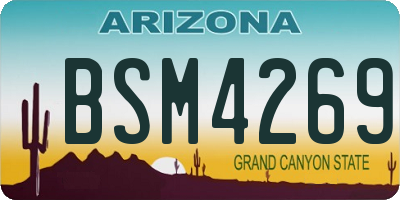 AZ license plate BSM4269