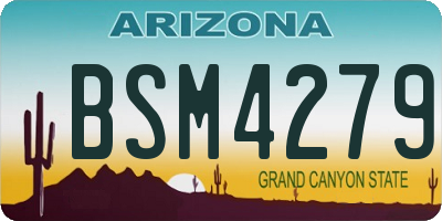 AZ license plate BSM4279