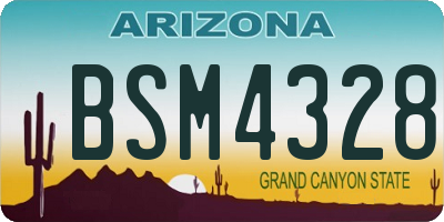 AZ license plate BSM4328