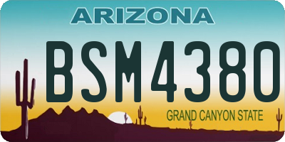 AZ license plate BSM4380