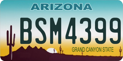 AZ license plate BSM4399