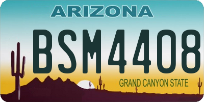 AZ license plate BSM4408