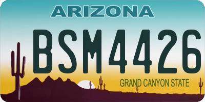 AZ license plate BSM4426