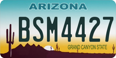 AZ license plate BSM4427