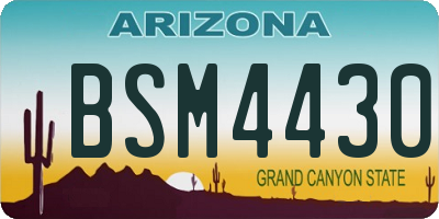 AZ license plate BSM4430