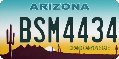AZ license plate BSM4434