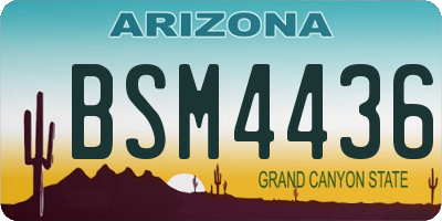 AZ license plate BSM4436