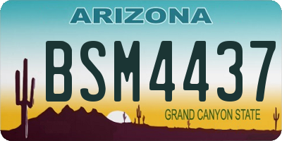AZ license plate BSM4437