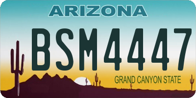 AZ license plate BSM4447