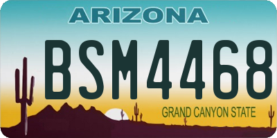 AZ license plate BSM4468