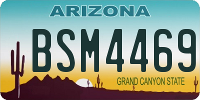 AZ license plate BSM4469